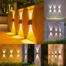 1pc Solar Outdoor Wall Light Garden Decoration Atmosphere Light Villa Garden Waterproof Wall  Up And Down Glow Wall Light