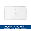 Yagusmart Zigbee Smart Switch Built-in Zigbee Wireless Gateway Touch Wall Light Switch 4x2 Work with Tuya APP Alexa Google Home
