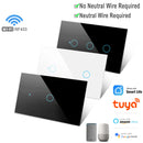 Tuya WiFi US Smart Light Switch Wall Touch Switch  Neutral wire/No Neutral wire Required 120 Type Work with Alexa, Google Home