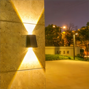 1pc Solar Outdoor Wall Light Garden Decoration Atmosphere Light Villa Garden Waterproof Wall  Up And Down Glow Wall Light