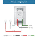 Tuya WiFi Smart PIR Motion Sensor US Standard 1/2 Gang Light Switch 15A AC100-125V Voice Control Works with Alexa Google Home