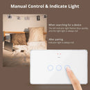 Yagusmart Zigbee Smart Switch Built-in Zigbee Wireless Gateway Touch Wall Light Switch 4x2 Work with Tuya APP Alexa Google Home