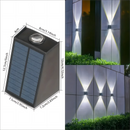 1pc Solar Outdoor Wall Light Garden Decoration Atmosphere Light Villa Garden Waterproof Wall  Up And Down Glow Wall Light
