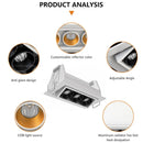 Mini Smart Tuya spotlight LED adjustable ceiling light COB ceiling light embedded line light living room interior lighting bulb