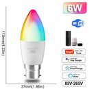 Tuya Rgb Bulb Smart Gu10 C37 A60 T37 E14 E27 B22 Light Dimmable Wifi Led Magic Lamp 85V-265V Work With Alexa Google Home