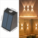 1pc Solar Outdoor Wall Light Garden Decoration Atmosphere Light Villa Garden Waterproof Wall  Up And Down Glow Wall Light