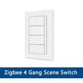 Zemismart 4 Gang Zigbee Wireless Smart Scene Switch With One Click On Off Push Button Switch Work with Tuya APP