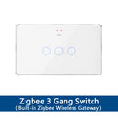 Yagusmart Zigbee Smart Switch Built-in Zigbee Wireless Gateway Touch Wall Light Switch 4x2 Work with Tuya APP Alexa Google Home