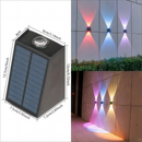 1pc Solar Outdoor Wall Light Garden Decoration Atmosphere Light Villa Garden Waterproof Wall  Up And Down Glow Wall Light