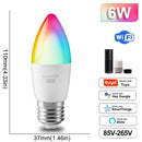 Tuya Rgb Bulb Smart Gu10 C37 A60 T37 E14 E27 B22 Light Dimmable Wifi Led Magic Lamp 85V-265V Work With Alexa Google Home